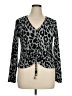Lee Animal Print Gray Cardigan Size XL - photo 1