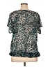 Apt. 9 100% Nylon Animal Print Teal Short Sleeve Blouse Size XL - photo 2