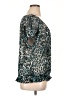 Apt. 9 100% Nylon Animal Print Teal Short Sleeve Blouse Size XL - photo 4