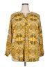 Talbots 100% Rayon Yellow Long Sleeve Blouse Size 2X - photo 1