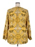 Talbots 100% Rayon Yellow Long Sleeve Blouse Size 2X - photo 2