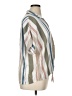O'Neill 100% Viscose Stripes Ivory Short Sleeve Blouse Size XL - photo 4