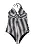 Ulla Popken Stripes Black One Piece Swimsuit Size 20 - photo 1