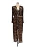 WAYF Animal Print Brown Casual Dress Size XL - photo 1