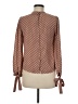 Sweet Rain 100% Polyester Polka Dots Brown Long Sleeve Blouse Size M - photo 2