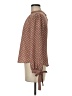 Sweet Rain 100% Polyester Polka Dots Brown Long Sleeve Blouse Size M - photo 5
