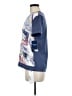 Peter Som 100% Rayon Graphic Blue Short Sleeve Blouse Size M - photo 5