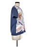 Peter Som 100% Rayon Graphic Blue Short Sleeve Blouse Size M - photo 4
