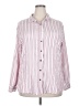 Jachs Girlfriend 100% Rayon Stripes Pink Long Sleeve Button-Down Shirt Size XXL - photo 1