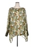 Ashley Stewart Camo Green Long Sleeve Blouse Size 18 Plus - photo 1