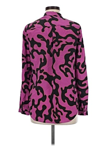Diane von Furstenberg Long Sleeve Silk Top (view 2)