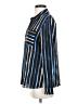 Nic + Zoe 100% Polyester Stripes Blue Long Sleeve Blouse Size S - photo 5