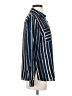 Nic + Zoe 100% Polyester Stripes Blue Long Sleeve Blouse Size S - photo 4