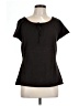 Ann Taylor LOFT Black Short Sleeve Top Size L - photo 1
