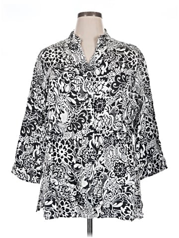 Lucy & Laurel 3/4 Sleeve Button-Down Shirt (view 1)