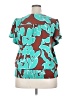 Nine West 100% Polyester Teal Short Sleeve Blouse Size XXL - photo 2