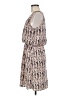 Pixley 100% Polyester Print Tan Casual Dress Size M - photo 5