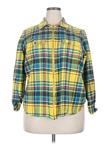 Chaps 3/4 Sleeve Button-Down Shirt (view 1)