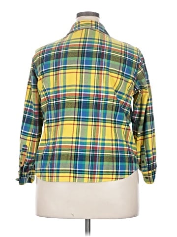 Chaps 3/4 Sleeve Button-Down Shirt (view 2)