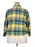 Chaps 100% Cotton Plaid Yellow 3/4 Sleeve Button-Down Shirt Size 2X - photo 2