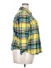 Chaps 100% Cotton Plaid Yellow 3/4 Sleeve Button-Down Shirt Size 2X - photo 4