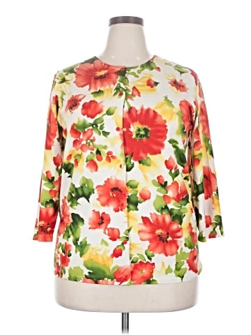 Jones New York Signature Silk Cardigan (view 1)