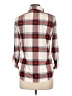Polly & Esther 100% Polyester Plaid Ivory 3/4 Sleeve Blouse Size L - photo 2