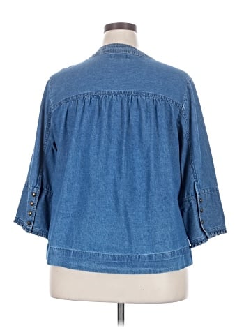 DressBarn 3/4 Sleeve Button-Down Shirt (view 2)