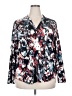 Zac & Rachel Floral Blue Long Sleeve Blouse Size 2X - photo 1
