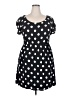 Forever 21 Plus 100% Polyester Polka Dots Black Casual Dress Size 2X Plus - photo 1