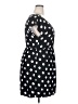 Forever 21 Plus 100% Polyester Polka Dots Black Casual Dress Size 2X Plus - photo 4
