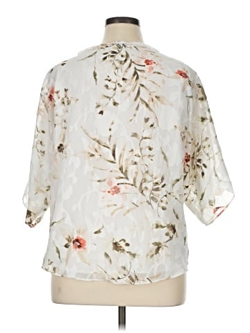 White House Black Market 3/4 Sleeve Blouse (view 2)