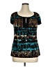 Perseption Concept Teal Short Sleeve Blouse Size XL - photo 1