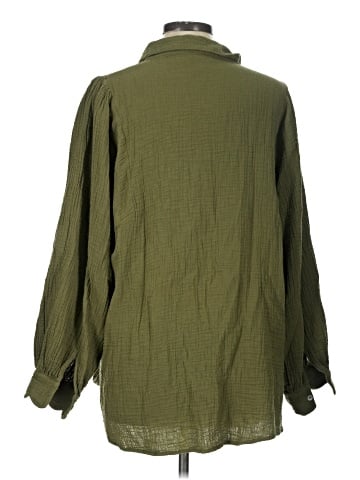 Topshop Long Sleeve Button-Down Shirt (view 2)