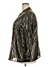 Alfani 100% Polyester Metallic Silver Long Sleeve Blouse Size 2X - photo 5