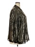 Alfani 100% Polyester Metallic Silver Long Sleeve Blouse Size 2X - photo 4