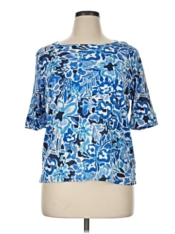 Lauren by Ralph Lauren 3/4 Sleeve T-Shirt (view 1)