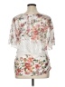 Lavish 100% Polyester White Short Sleeve Blouse Size XL - photo 2