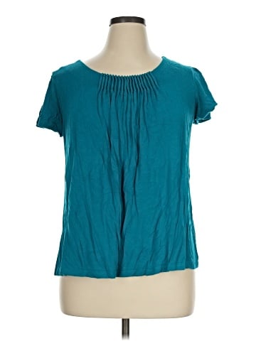 New York & Company Short Sleeve Blouse (view 1)