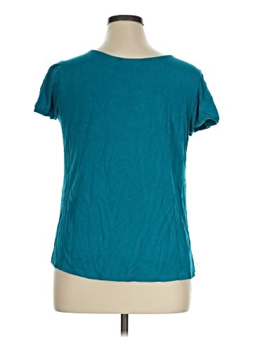 New York & Company Short Sleeve Blouse (view 2)