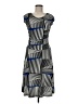 En Focus Studio 100% Polyester Graphic Blue Casual Dress Size 8 - photo 1
