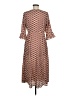 Hayden 100% Polyester Print Brown Casual Dress Size M - photo 2