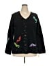Michael Simon 100% Cotton Black Long Sleeve Blouse Size 2X - photo 1