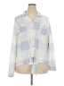 New York Laundry Checkered-gingham Blue Long Sleeve Blouse Size 2X - photo 1