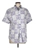 Robert Graham Houndstooth Purple Short Sleeve Button-Down Shirt Size M - photo 1