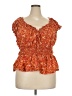 Old Navy Orange Short Sleeve Blouse Size XXL - photo 1