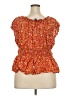 Old Navy Orange Short Sleeve Blouse Size XXL - photo 2