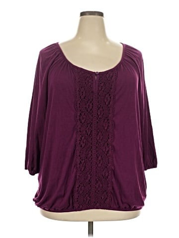 Faded Glory 3/4 Sleeve Top (view 1)