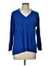 Karen Scott 100% Acrylic Blue Pullover Sweater Size L - photo 1