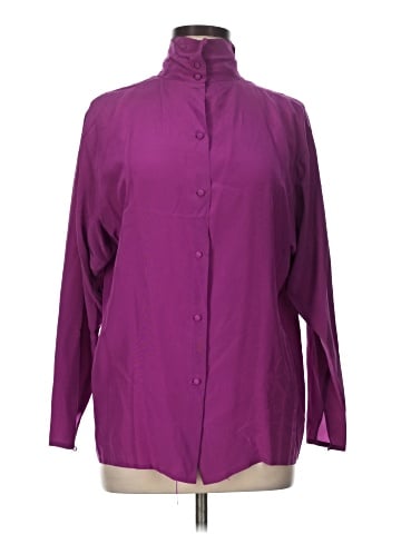 Alfred Sung Long Sleeve Silk Top (view 1)